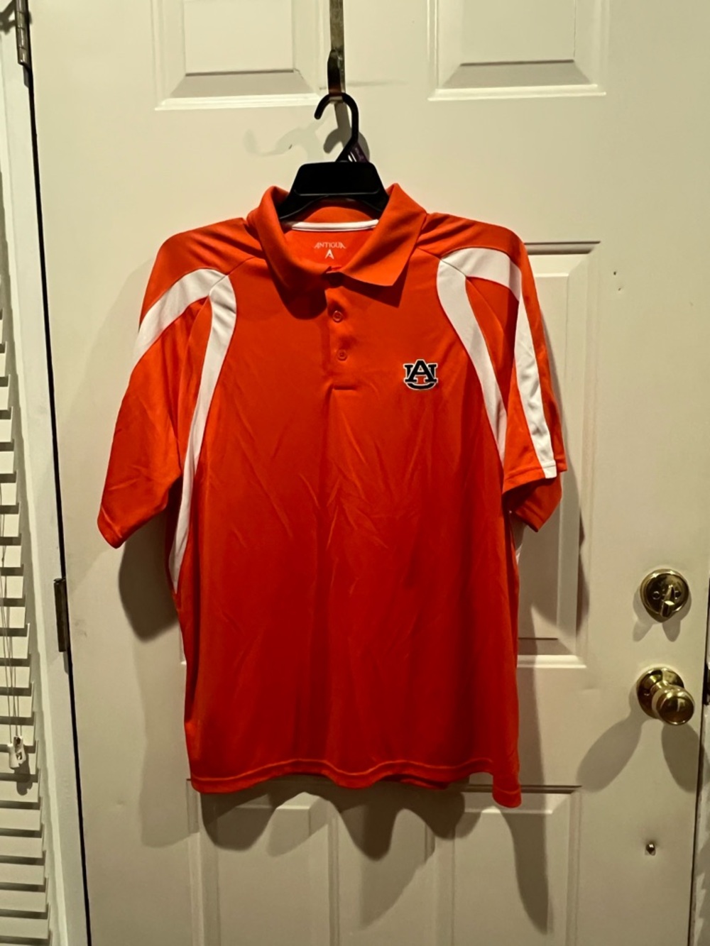 Antigua Auburn Tigers Orange and White Polo Shirt